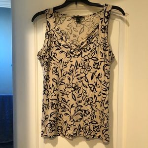 Banana Republic sleeveless tank top black & beige